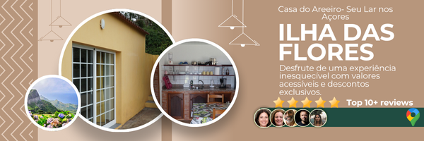 Banner locação casa Ilha das Flores Açores