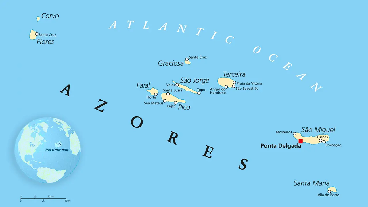 Quais são as Ilhas dos Açores